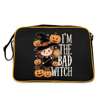 Halloween Witch I'm The Bad Witch - Retro Tasche - Schwarz/Gold - Hinten