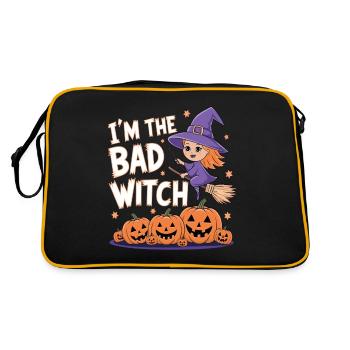 Halloween Witch I'm The Bad Witch - Retro Tasche - Schwarz/Gold - Hinten