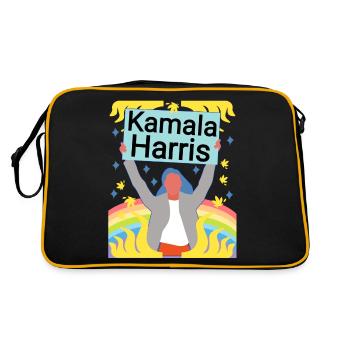 Kamala Harris, présidente de Rainbow - Sac Retro - noir/or - Dos