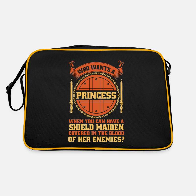 Wer Will Eine Prinzessin Wenn Du Eine Schildmaid Retro Tasche