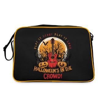 Guitar & Pumpkins for Halloween! - Retro Bag - black/gold - Back