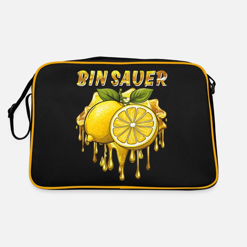ZITRONE BIN SAUER Retro Tasche