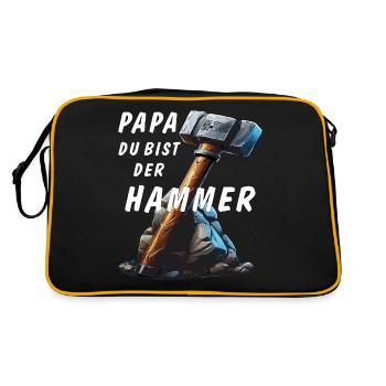 VA-THOR, DADDY, YOU'RE AWESOME - Retro Bag - black/gold - Back