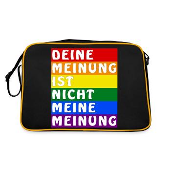 VOTRE OPINION N’EST PAS LA MIENNE - Sac Retro - noir/or - Dos