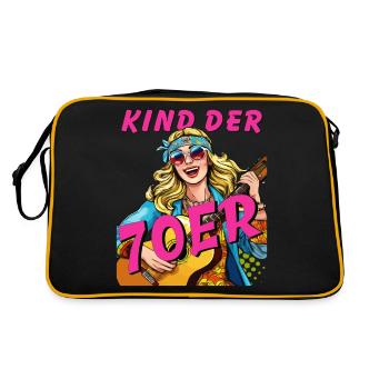 FEMME ENFANT DES ANNÉES 70 - Sac Retro - noir/or - Dos