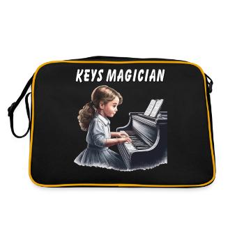 MAGICIEN DES TOUCHES DE PIANO - Sac Retro - noir/or - Dos