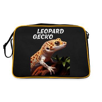 LEOPARD GECKO - Retro Bag - black/gold - Back