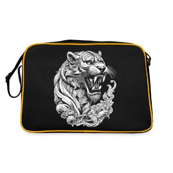 Chemise streetwear urbaine à imprimé tigre - Sac Retro - noir/or - Dos