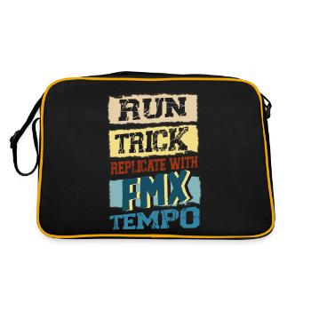 Dirt Biker Riding Run Trick FMX Tempo Dirt Bike - Sac Retro - noir/or - Dos