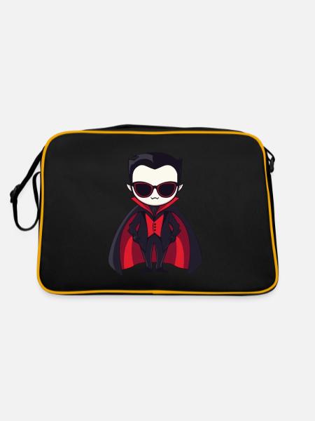 Vampire Halloween Cool - Retro Bag - black/gold - Back