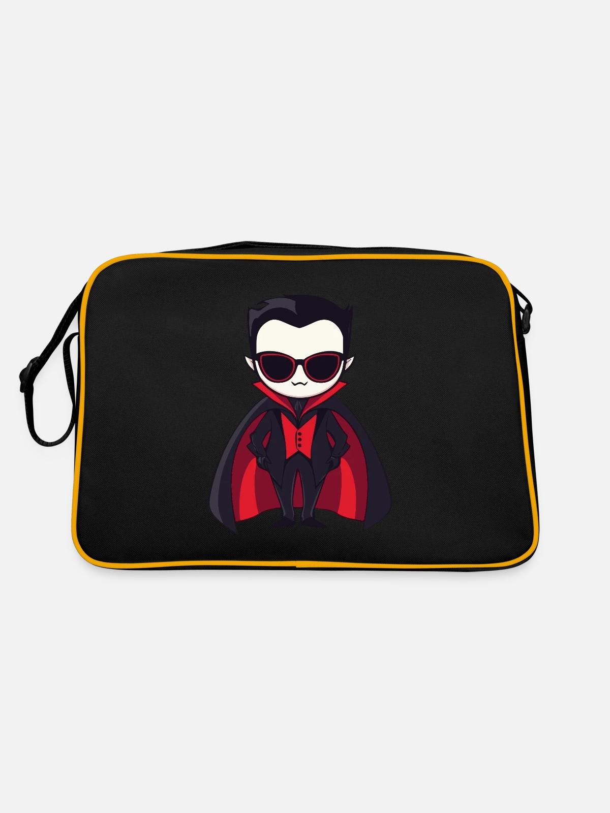 Vampire Halloween Cool - Retro Bag - black/gold - Back