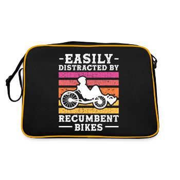 Facilement distrait par les vélos couchés Vélo tricycle - Sac Retro - noir/or - Dos