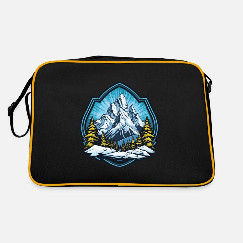 Berge Mountains Landschaft Retro Tasche