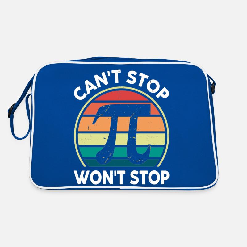 Math Pi Day Tee Can't Stop Pi Won't Stop Funny Retro Bag