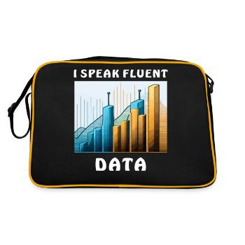 I SPEAK FLUENT DATA - Retro Bag - black/gold - Back