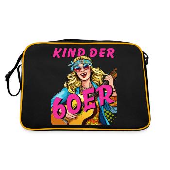 FEMME ENFANT DES ANNÉES 60 - Sac Retro - noir/or - Dos