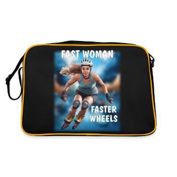 FEMME RAPIDE, ROUES PLUS RAPIDES - Sac Retro - noir/or - Dos