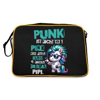 Festival Fun Je suis vieux mais le punk n’est pas mort - Sac Retro - noir/or - Dos