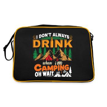 I Don't Always Drink When I'm Camping - Retro Bag - black/gold - Back