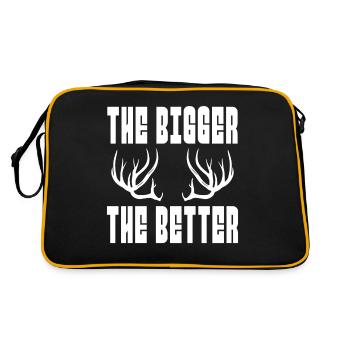 The Bigger The Better Deer Elk Antler Shed Hunting - Retro Bag - black/gold - Back