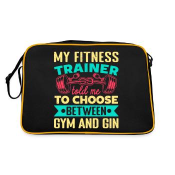 Fitness Motivation Bodybuilder Choisissez entre la salle de sport - Sac Retro - noir/or - Dos