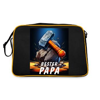 VA-THOR HAMMER BEST DAD - Retro Bag - black/gold - Back