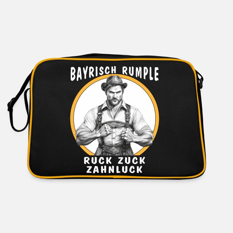 MAN BAVARIAN RUMBLE IN NO TIME AT ALL TOOTH GAP Retro Bag