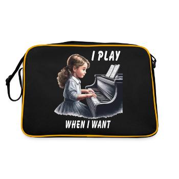 PIANO I PLAY WHEN I WANT - Retro Bag - black/gold - Back