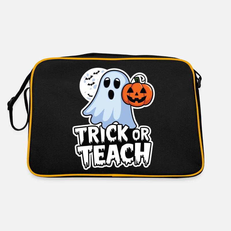 Trick Or Teach Halloween Teachers Retro Bag