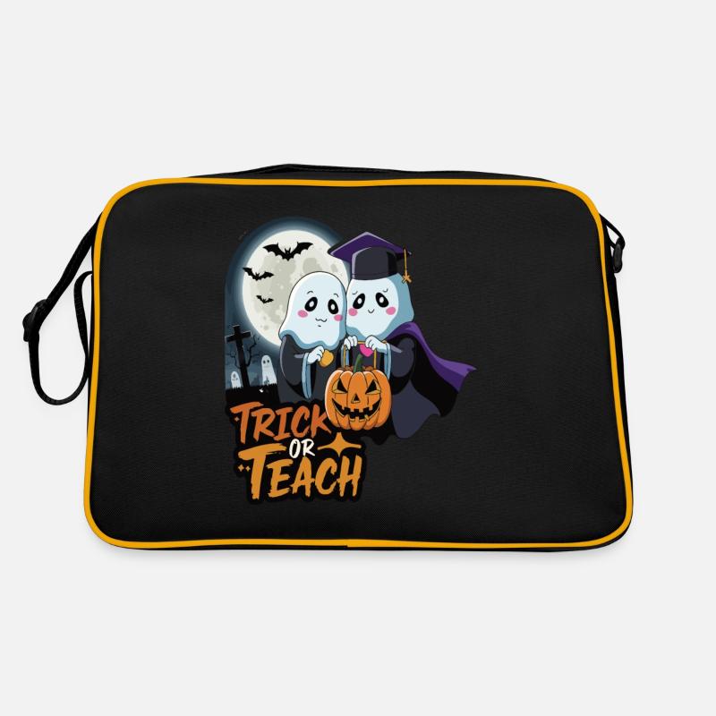 Trick Or Teach Halloween Lehrer Retro Tasche