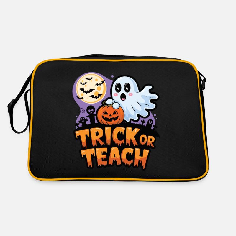 Trick Or Teach Halloween Teachers Sac Retro