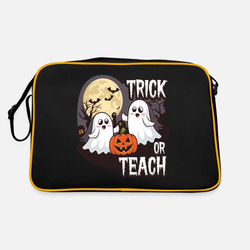 Trick Or Teach Halloween Teachers Sac Retro