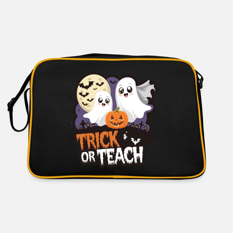 Trick Or Teach Halloween Lehrer Retro Tasche