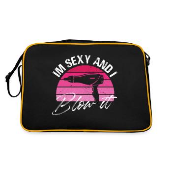 I'm Sexy And I Blow It Hairdresser Stylist - Retro Bag - black/gold - Back