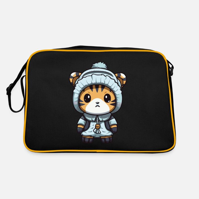 Tiger Winter Comic Cute Retro Bag
