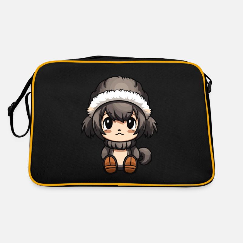 Singe Hiver Bande Dessinée Mignon Sac Retro