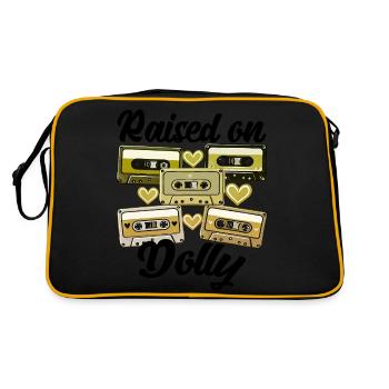 Cowboy Funny Women Hat Wild Western Rodeo Music - Retro Bag - black/gold - Back