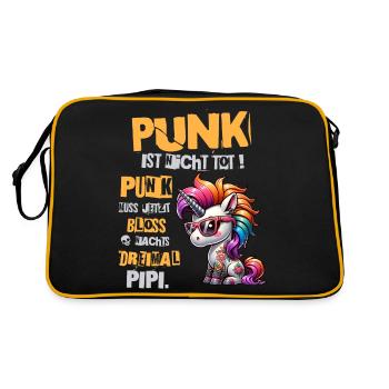 Punk Rock - Je suis vieux mais le punk n’est pas mort - Sac Retro - noir/or - Dos