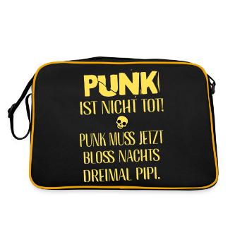 Punk Rock - Je suis vieux mais le punk n’est pas mort - Sac Retro - noir/or - Dos