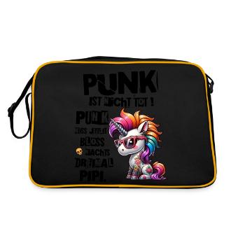 Punk Rock - Je suis vieux mais le punk n’est pas mort - Sac Retro - noir/or - Dos
