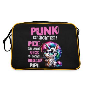 Punk Rock - Je suis vieux mais le punk n’est pas mort - Sac Retro - noir/or - Dos