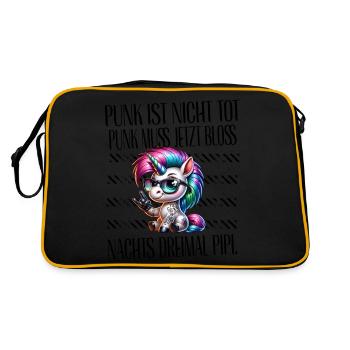Punk Rock - Je suis vieux mais le punk n’est pas mort - Sac Retro - noir/or - Dos