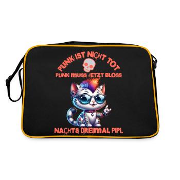 Punk Rock - Je suis vieux mais le punk n’est pas mort - Sac Retro - noir/or - Dos