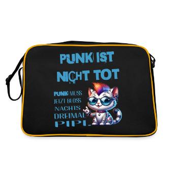 Punk Rock - Je suis vieux mais le punk n’est pas mort - Sac Retro - noir/or - Dos