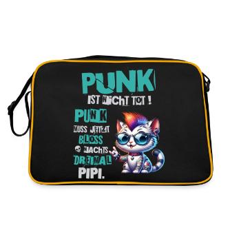 Punk Rock - Je suis vieux mais le punk n’est pas mort - Sac Retro - noir/or - Dos