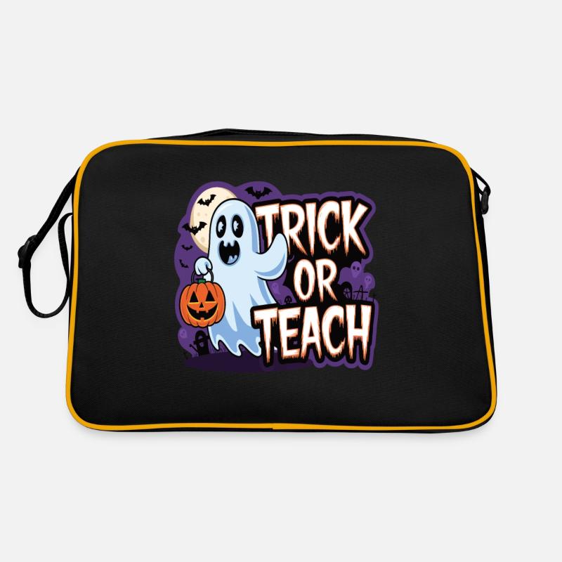 Trick Or Teach Halloween Teachers Sac Retro