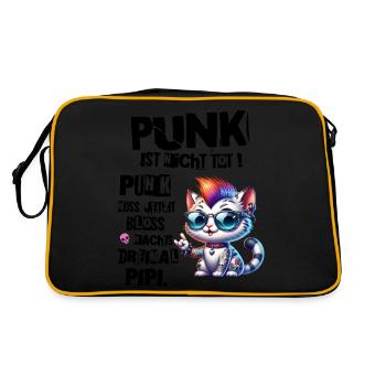 Punk Rock - Je suis vieux mais le punk n’est pas mort - Sac Retro - noir/or - Dos
