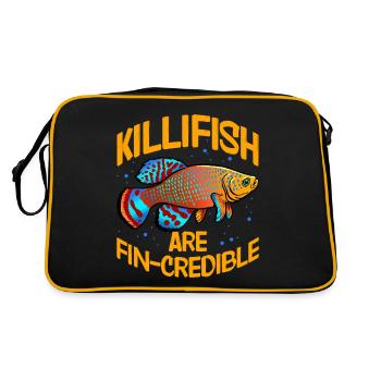 Les killifish sont des poissons exotiques aquascaper crédibles - Sac Retro - noir/or - Dos