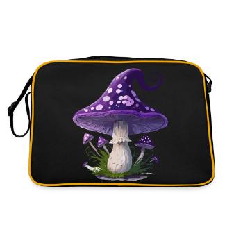 Champignon fantaisie - Sac Retro - noir/or - Dos