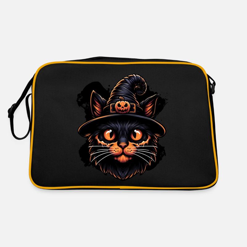 Gruseliges Kätzchen Retro Tasche
